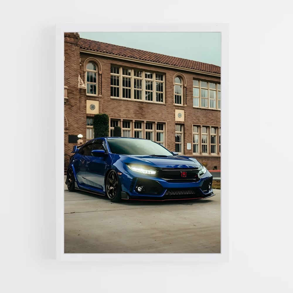 Poster Civic Blue Fury – affiche Honda (vue 3)